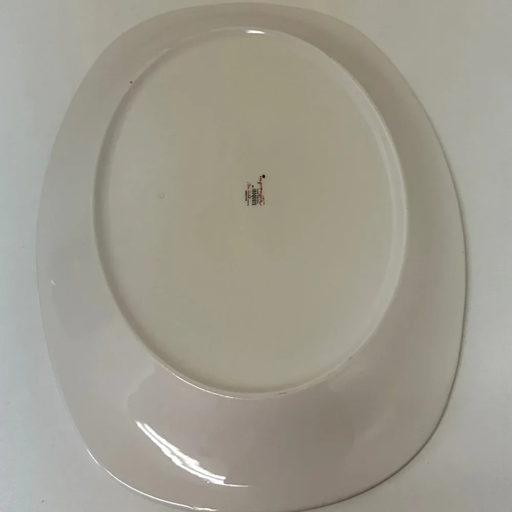 Vintage Iroquois Impromptu Ben Seibel Oval Serving Platter Mid Century Modern